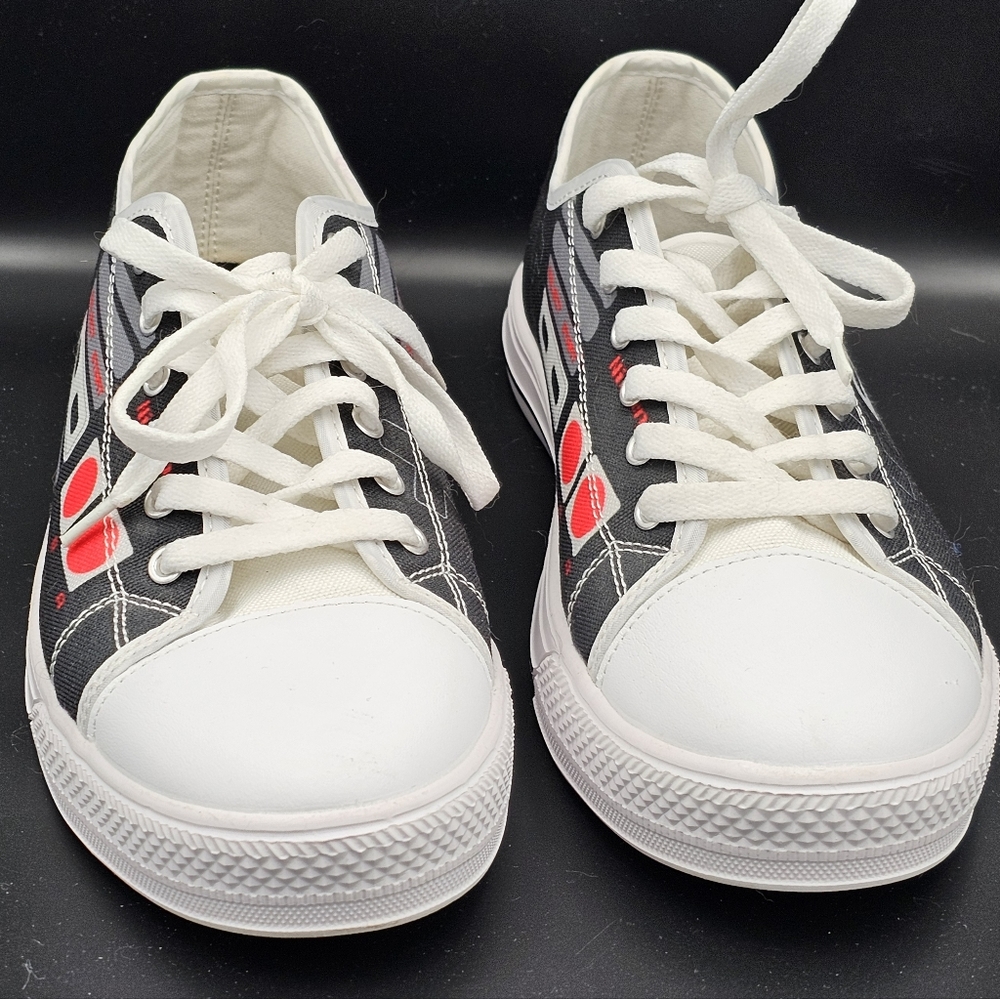Black And White Canvas NES Controller Gamer Shoes Mens 9.5 (Womens 11.5) - Picture 5 of 6